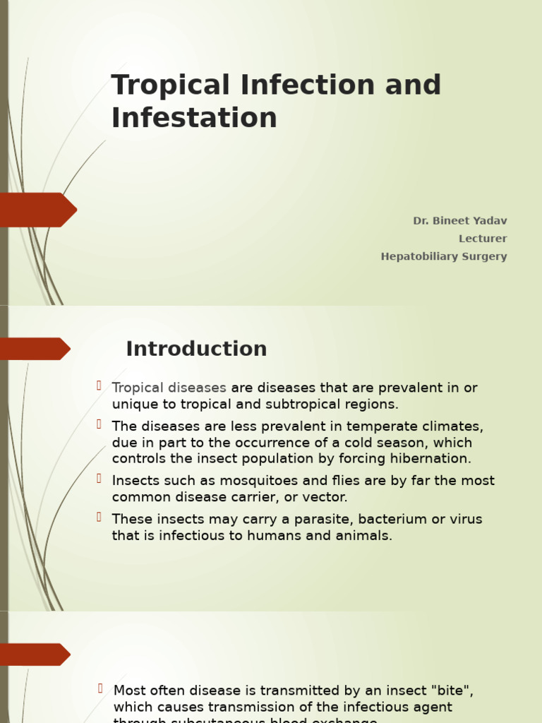Tropical Infection and Infestations | PDF | Immunology | Medical ...