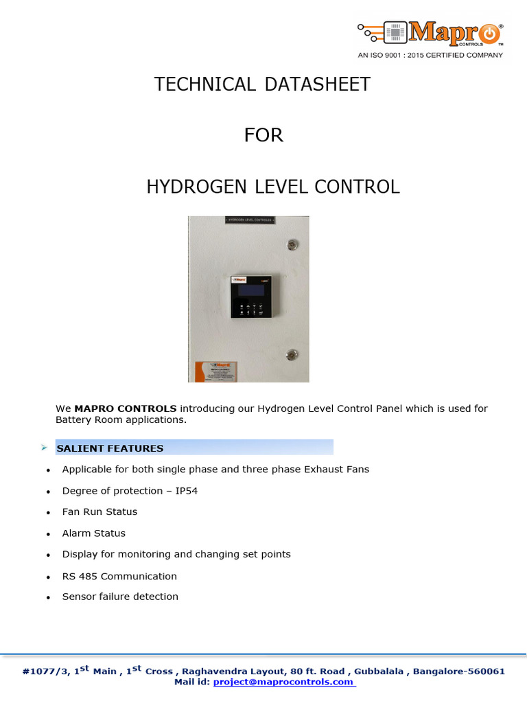 H2 PANEL-TDS (1) | PDF | Mains Electricity | Manufactured Goods