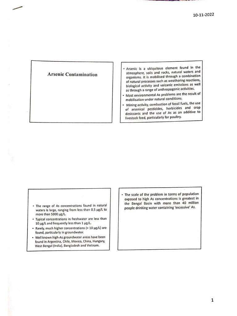 Arsenic Class PDF | PDF
