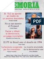 Memoria, nº 061, diciembre 1993