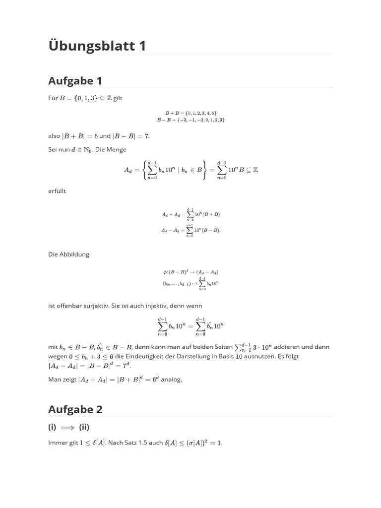 Combinatorics - Übungsblatt 1 | PDF