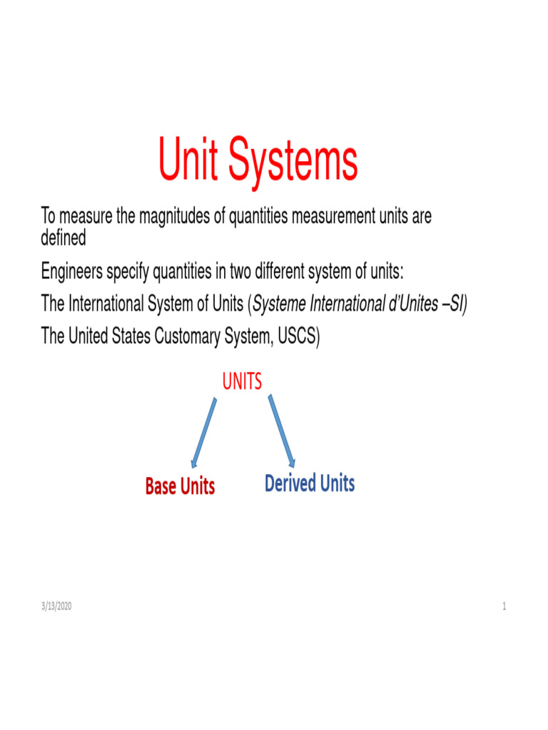 Understanding Unit Systems in Engineering | PDF | International System ...