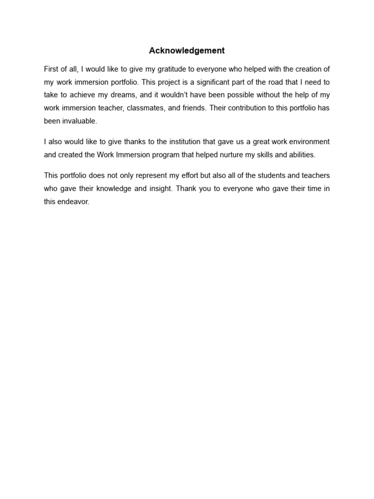 Acknowledgement | PDF