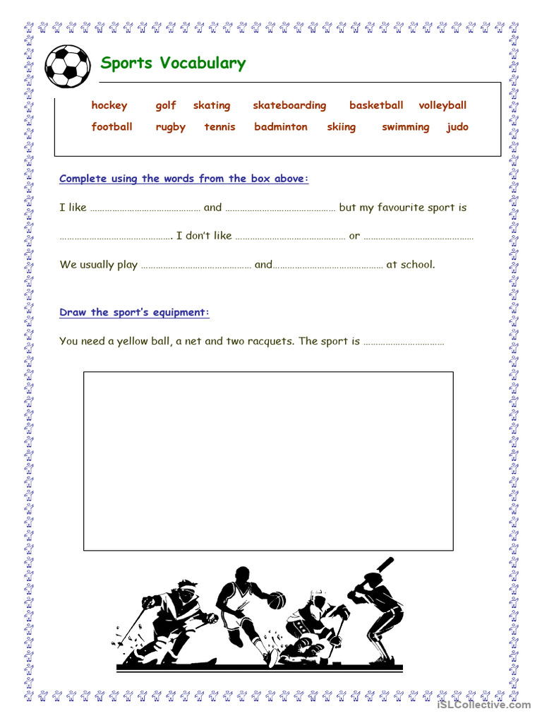 Sports Vocabulary and Activities Guide | PDF