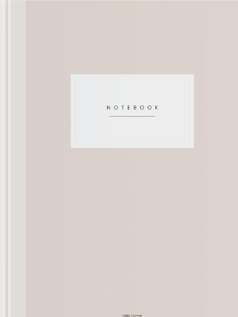 THISS Notebook Vertical SAMPLE | PDF