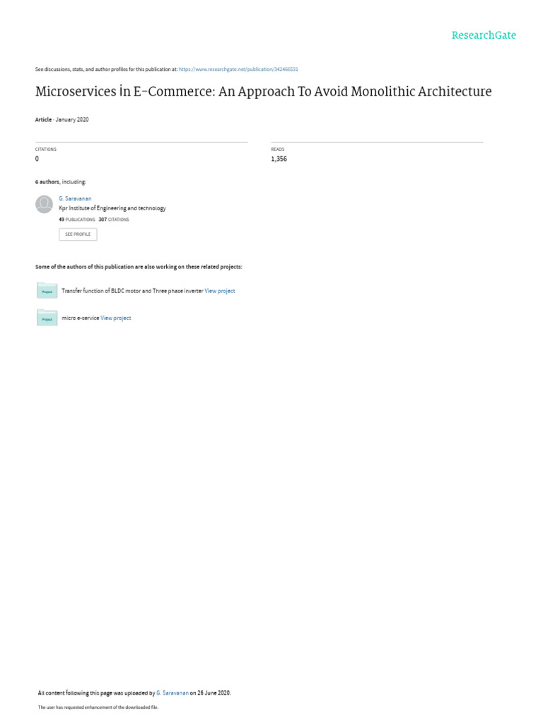 Microservices in E-Commerce Solutions | PDF | Computing | Information ...