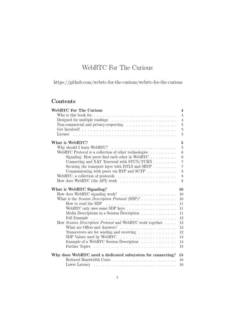 WebRTC For The Curious Guide | PDF | Transport Layer Security ...