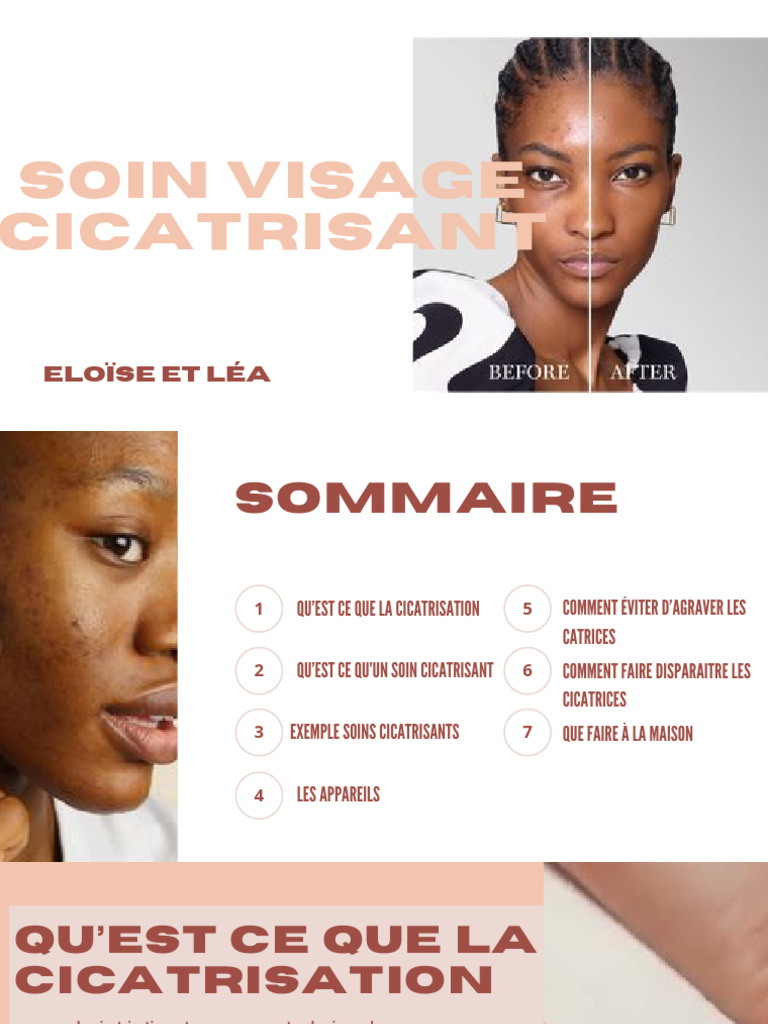 Soins Visage : Guide Cicatrisation | PDF | Cicatrice | Inflammation