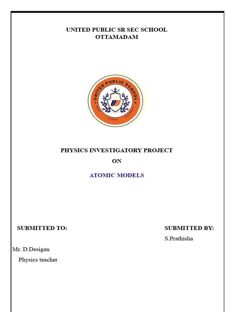 Vaibhav Physics Project Final | PDF | Atoms | Energy Level