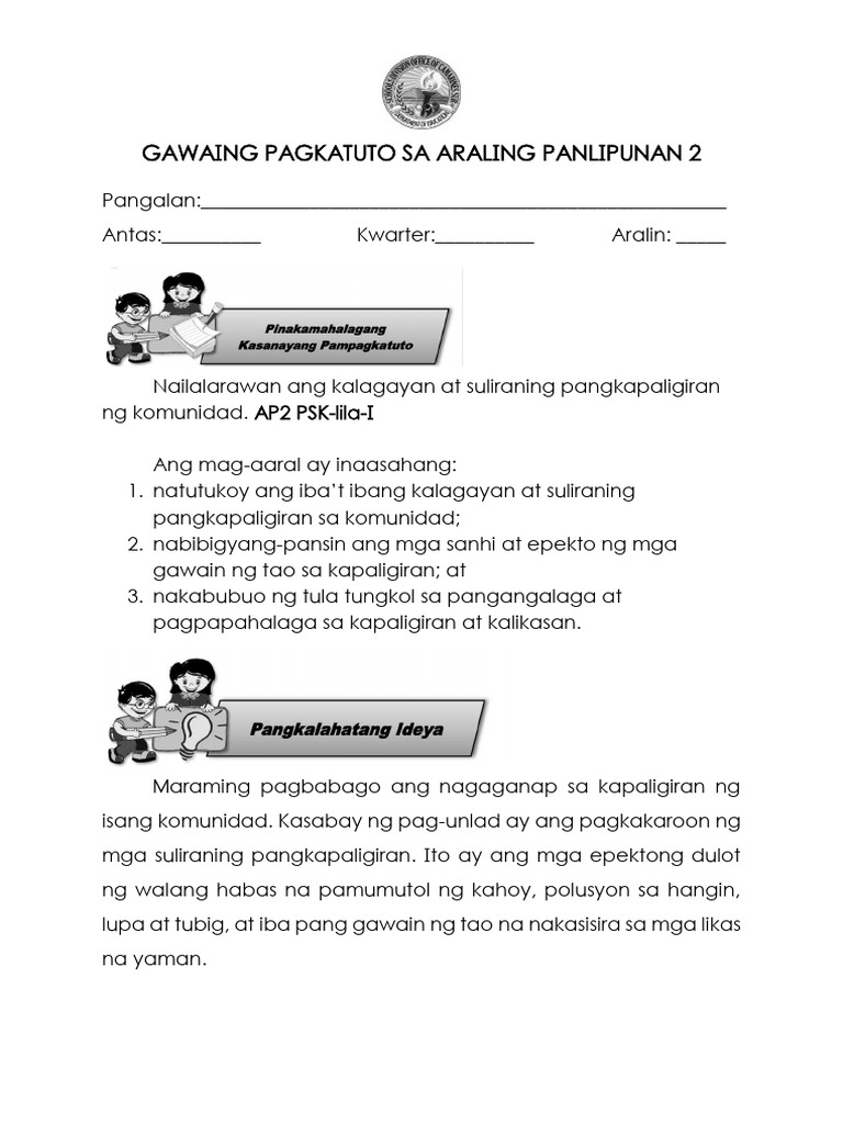 Grade 2 w2 q3 AP Ana | PDF