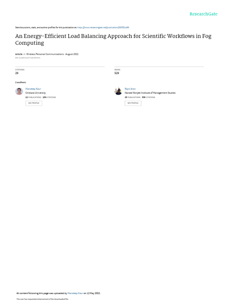 Energy-Efficient Load Balancing in Fog Computing | PDF | Load Balancing ...