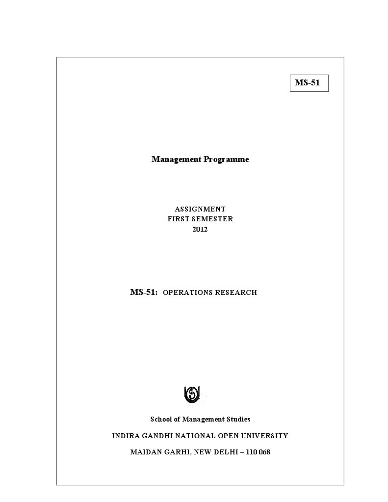 Operations Research Assignment Guide | PDF
