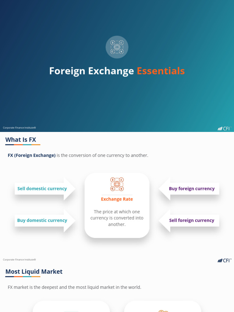 Foreign Exchange: Essentials | PDF | Foreign Exchange Market | Floating ...