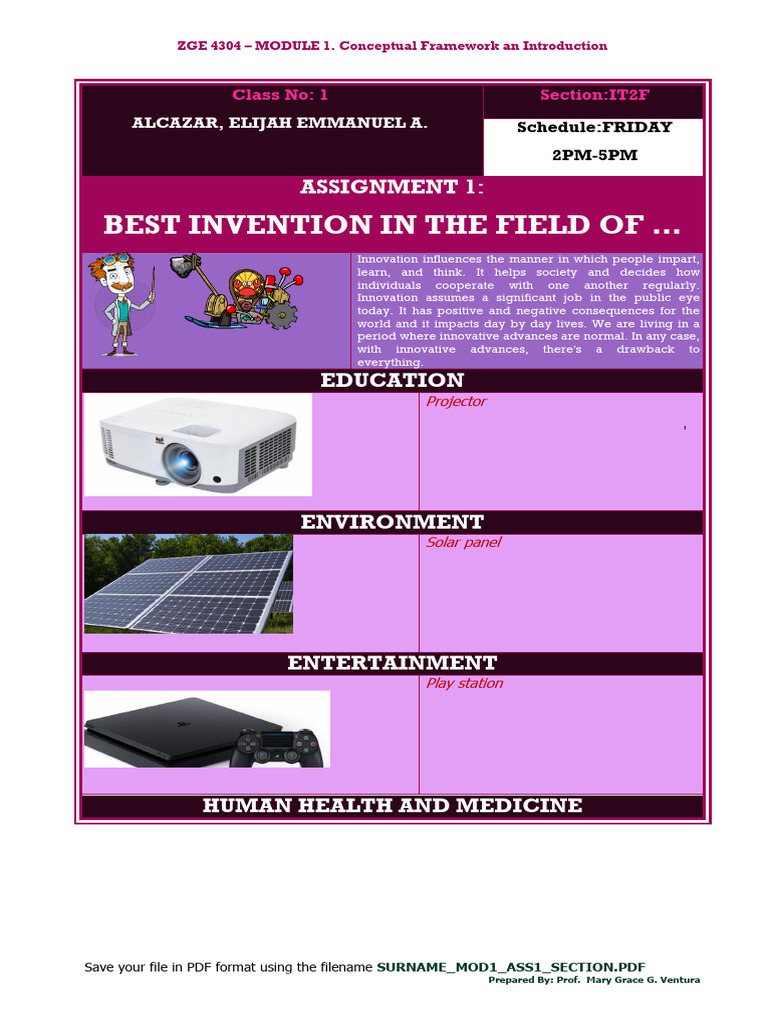 Best Inventions Across Various Fields | PDF | Sustainable Technologies ...