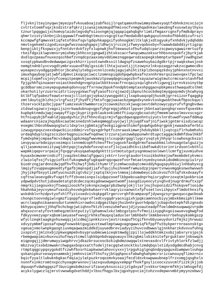 Random Character String Document | PDF