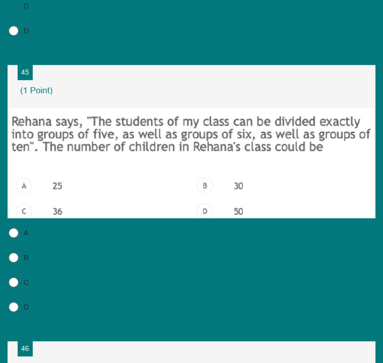 ASSET Math Practice Grade 6 Weekend Homework 6 | PDF