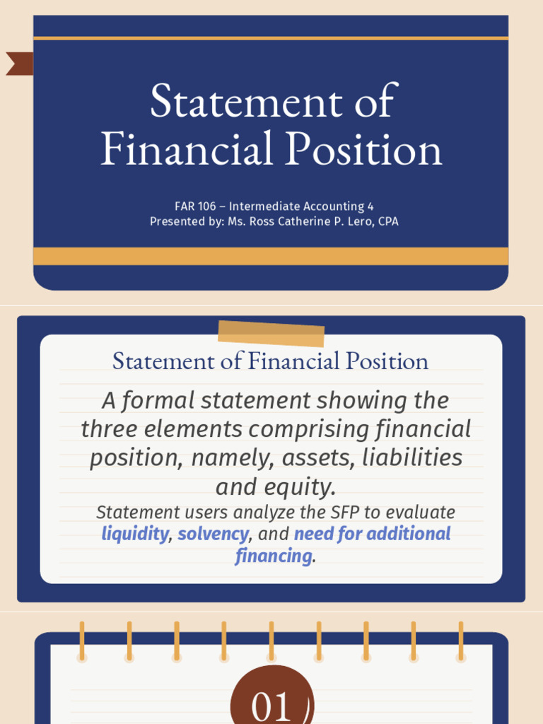Understanding Financial Position Statements | PDF | Retained Earnings ...
