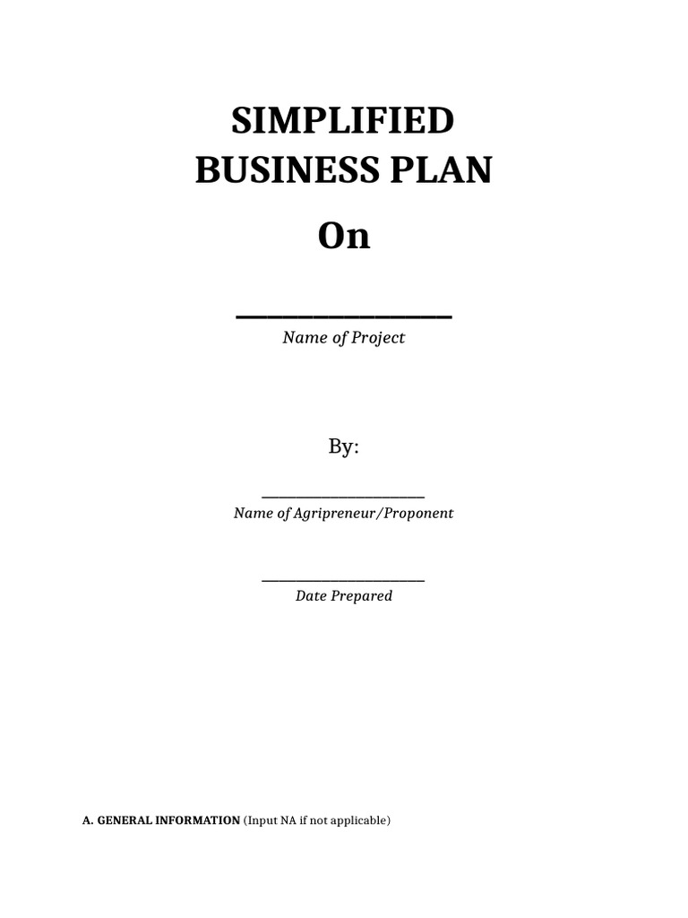 Simple-Business-Plan-Format | PDF | Supply Chain | Financial Ratio