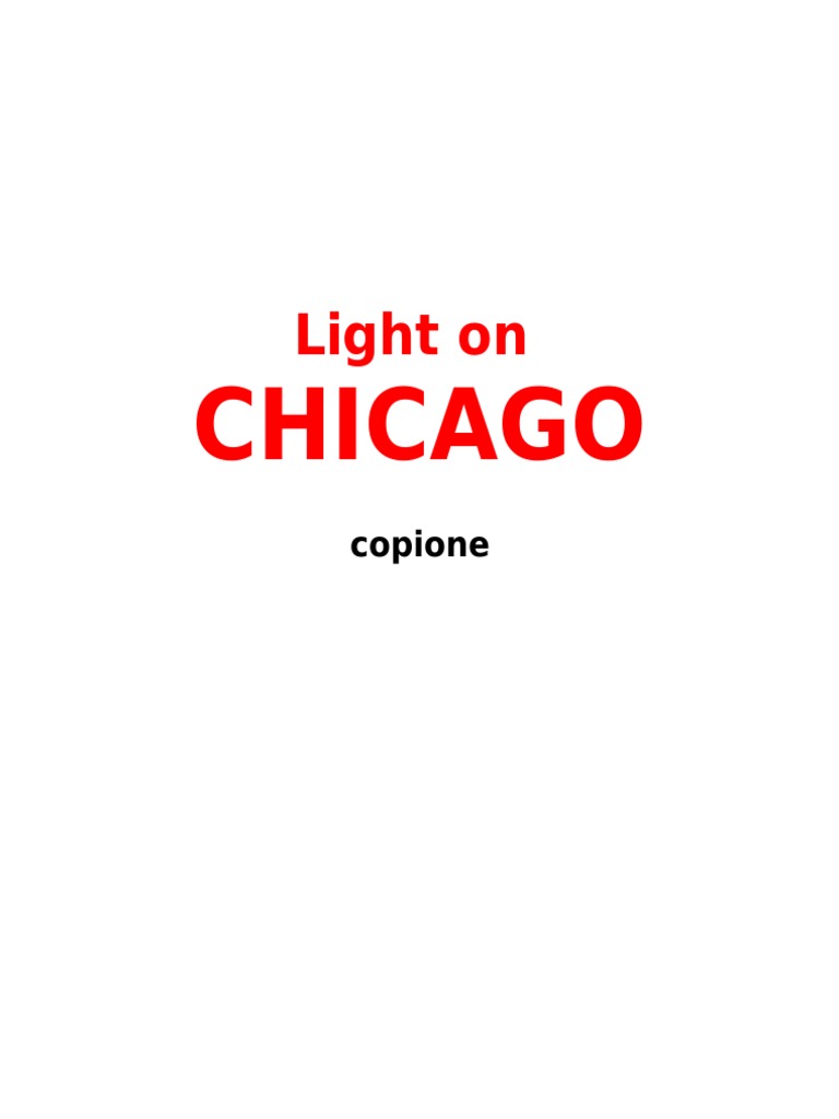 Chicago Musical Script Excerpt | PDF