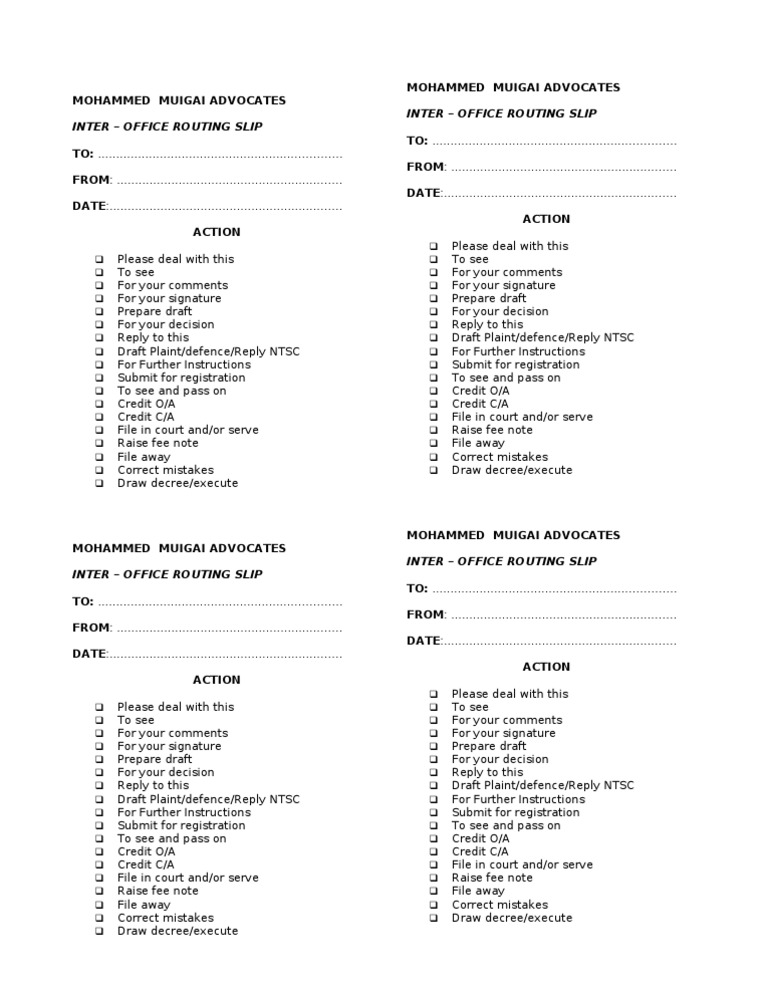 Interoffice Routing Slips PDF