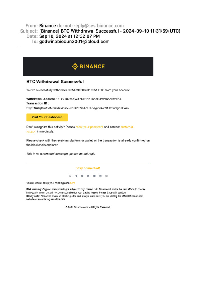 Binance) BTC Withdrawal Successful - 2024-09-10 113159 (UTC) | PDF