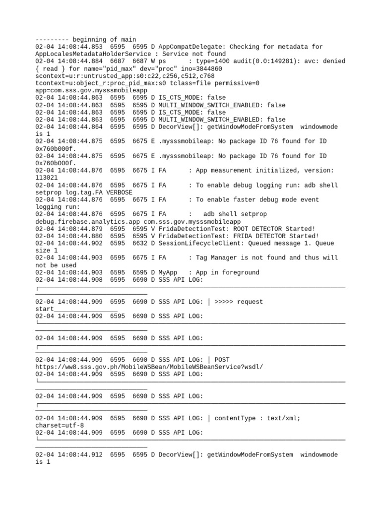 SSS Mobile App Debug Log Analysis | PDF | Software Development ...