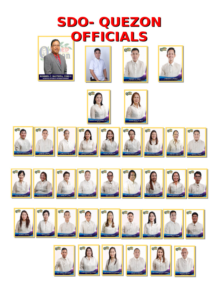 Quezon SDO Officials Overview | PDF