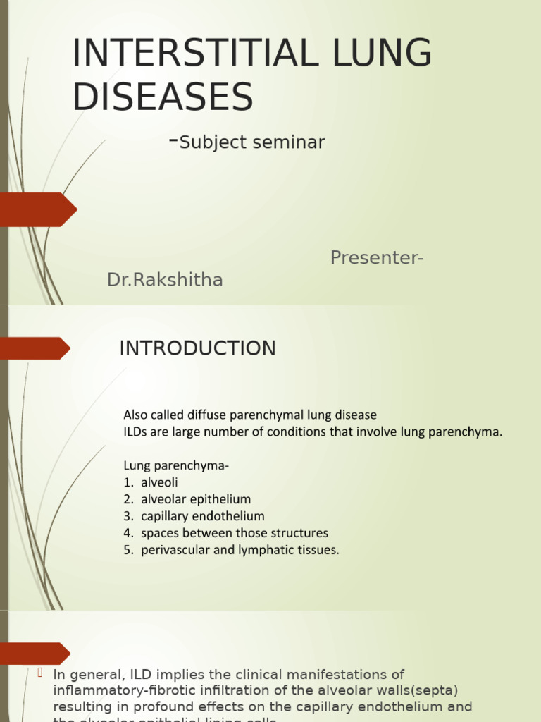Understanding Interstitial Lung Diseases | PDF | Diseases And Disorders ...