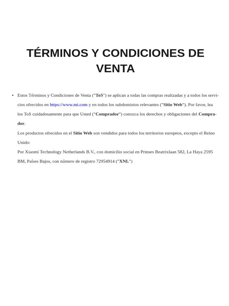 TÉRMINOS Y CONDICIONES DE VENTA | PDF | Revendedores | Precios