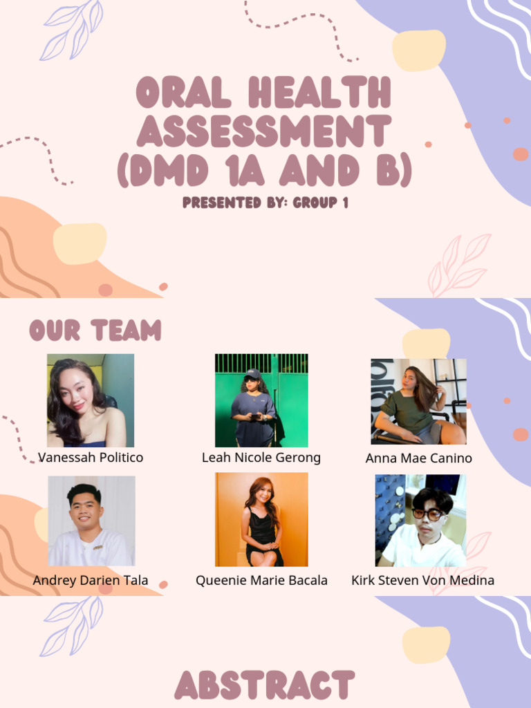 Oral health assessment | PDF | Health Sciences | Medical Specialties