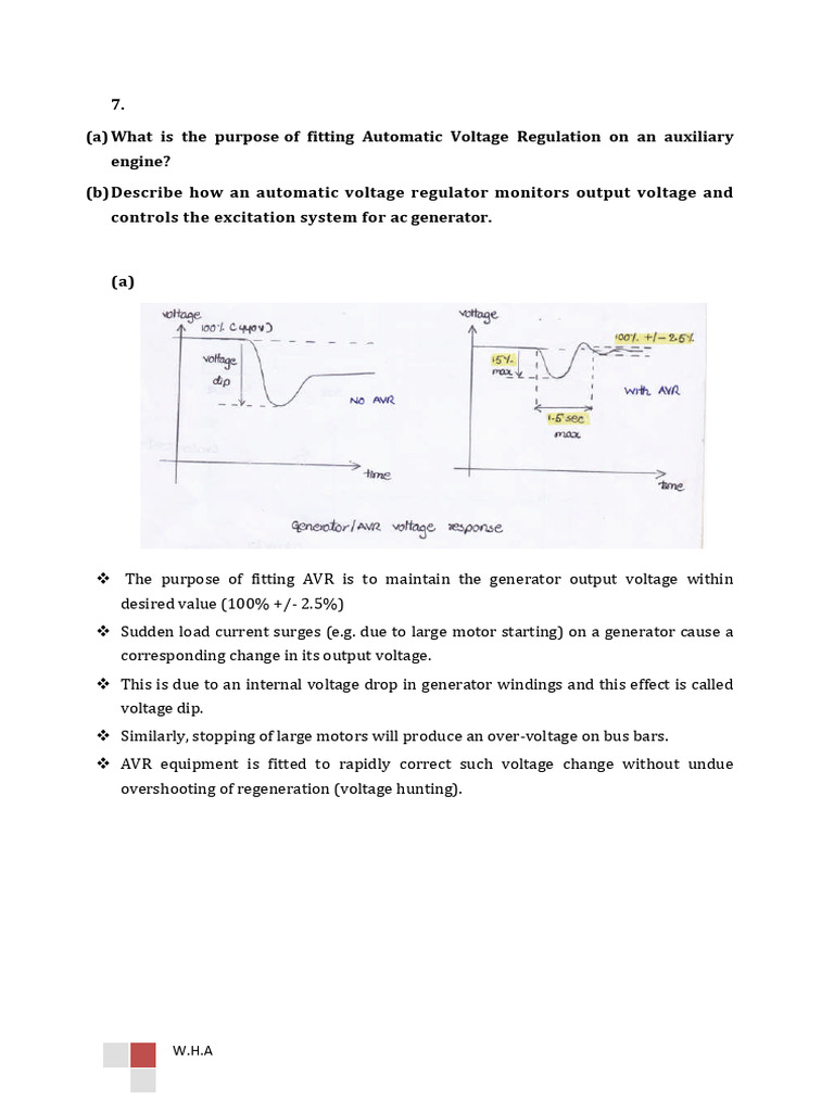Automatic Voltage Regulator Function | PDF