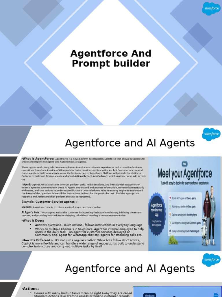 Agentforce: AI Agents Overview | PDF | Artificial Intelligence ...