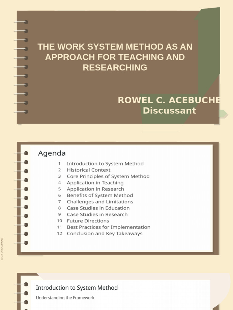 PPT-The Work System Method | PDF | Learning