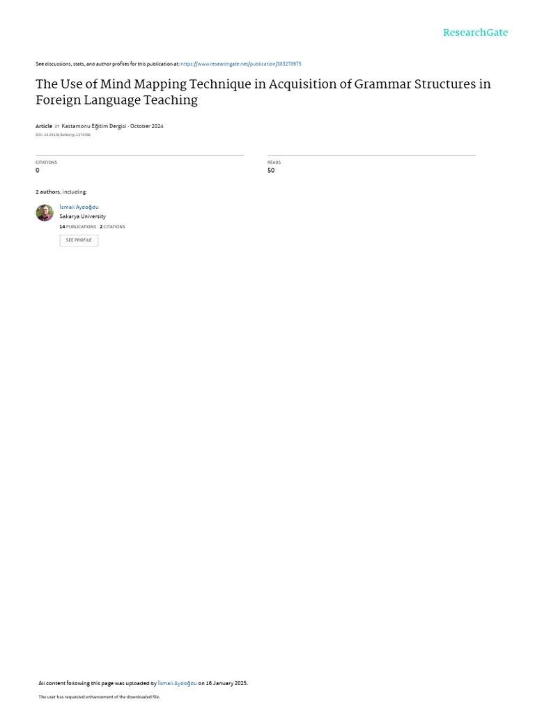 Mind Mapping in Grammar Teaching | PDF | Foreign Language | Language ...