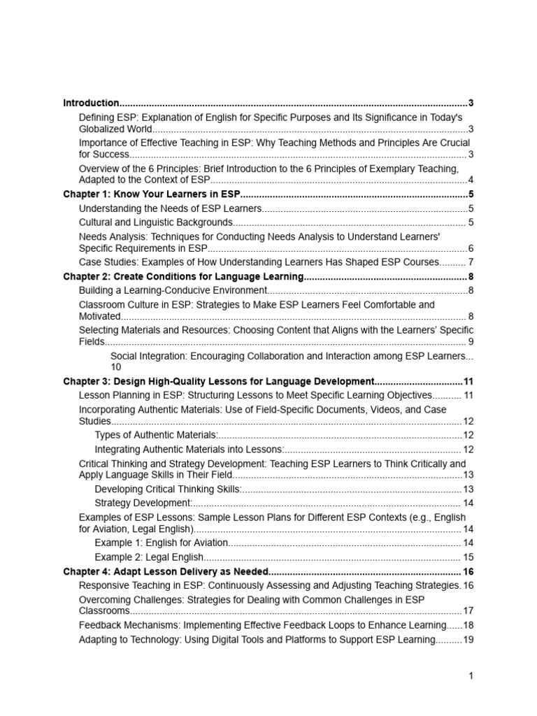 Mastering English For Specific Purposes - A Guide For Educators | PDF ...