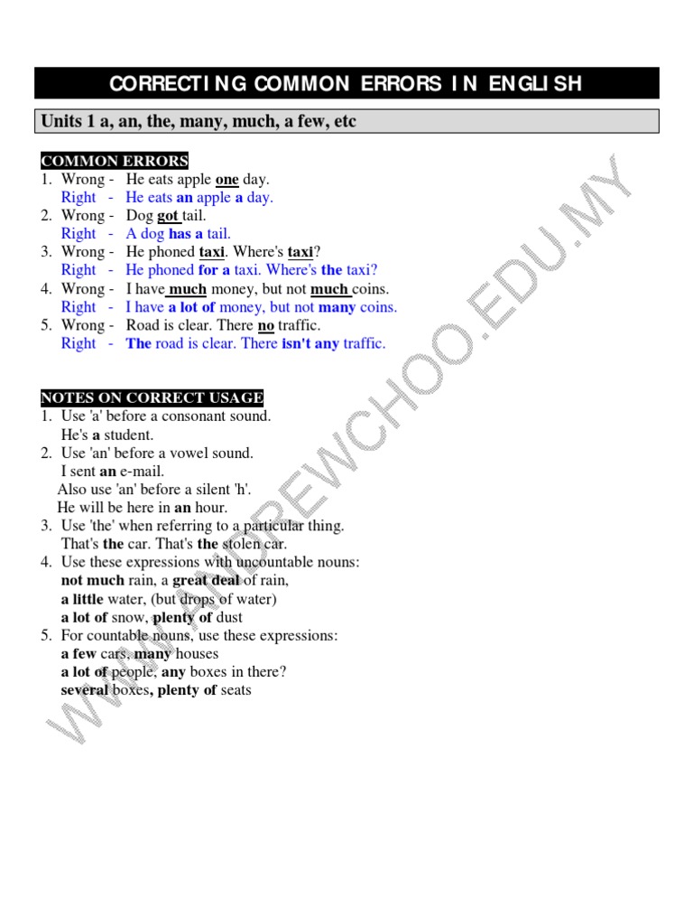 Common Errors in English PDF
