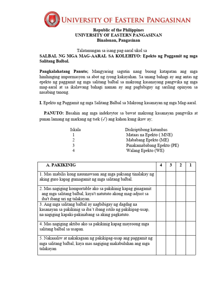 Final Survey | PDF