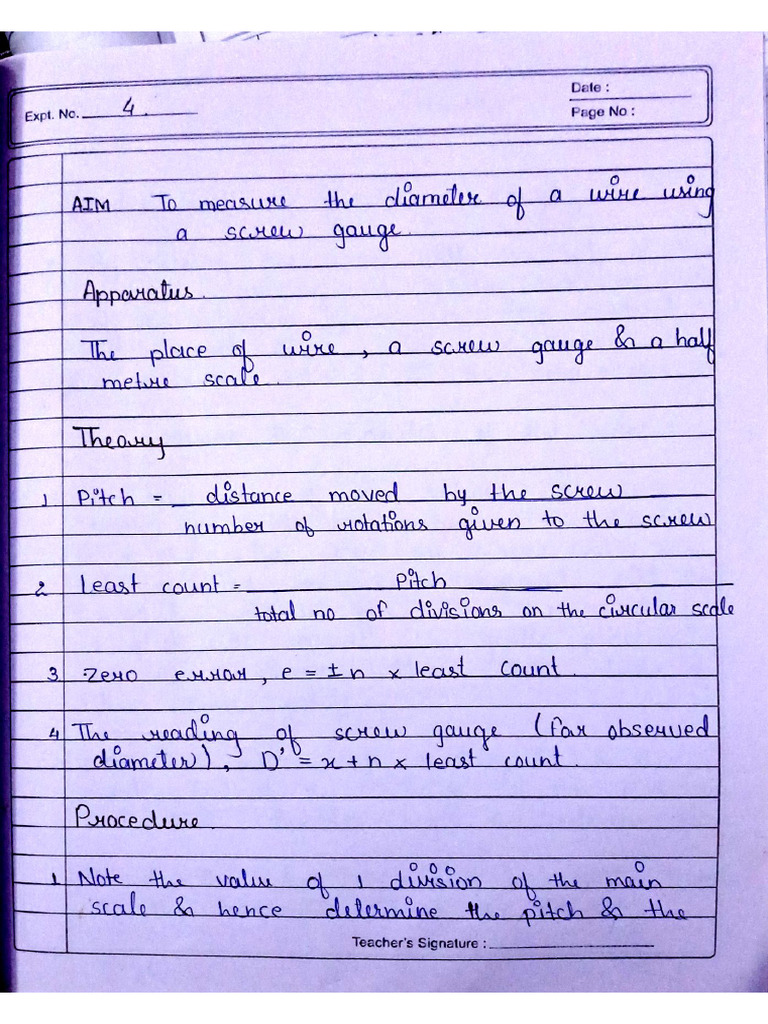 Physics Experiment 4 | PDF