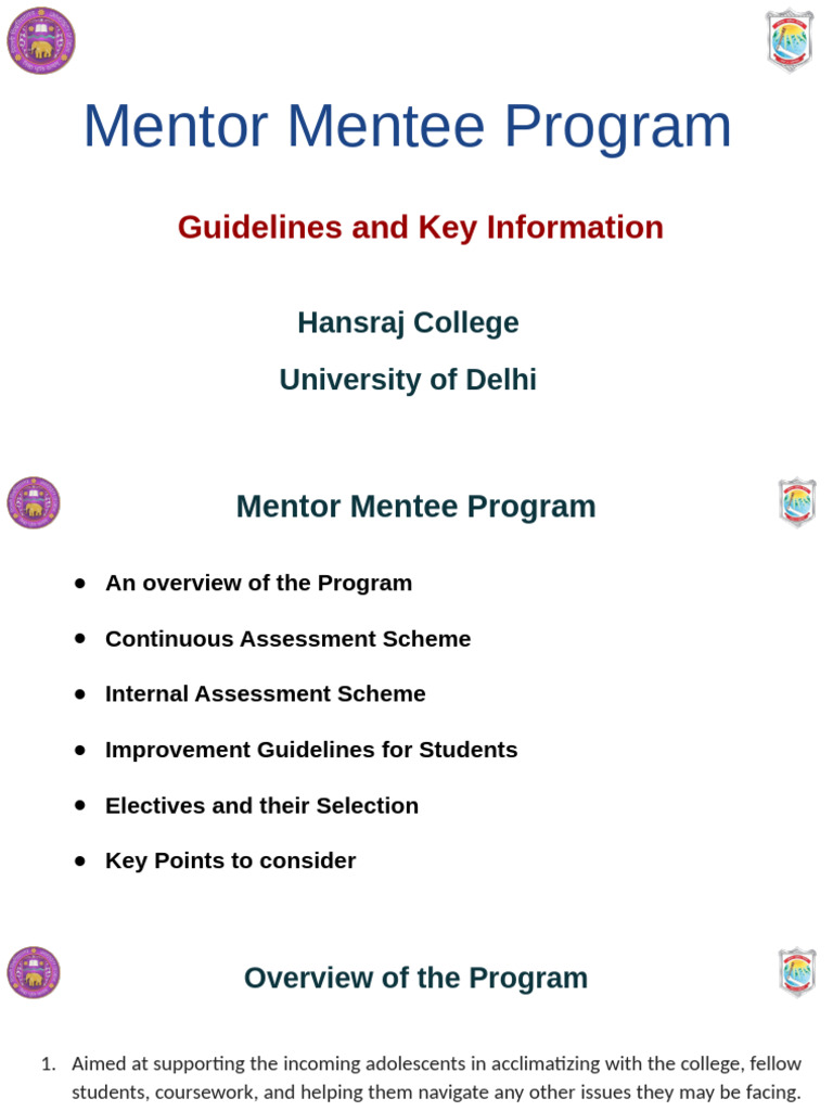 Mentor Mentee Presentation - Copy | PDF | Mentorship