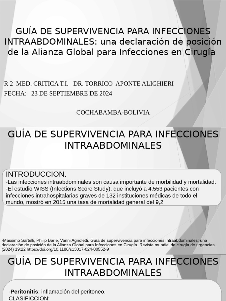 Pac Quirurgico en Uti 23 9 24 | PDF | Septicemia | Infección