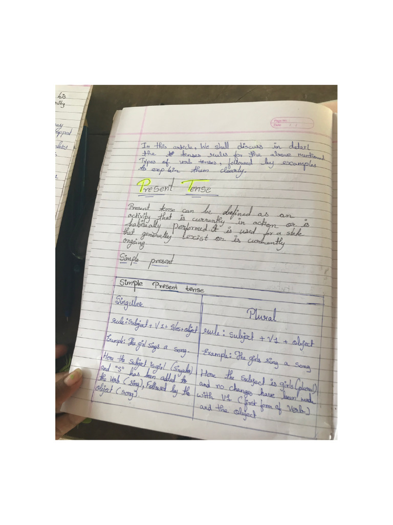 Rules of Tense Grammar CH 1 | PDF