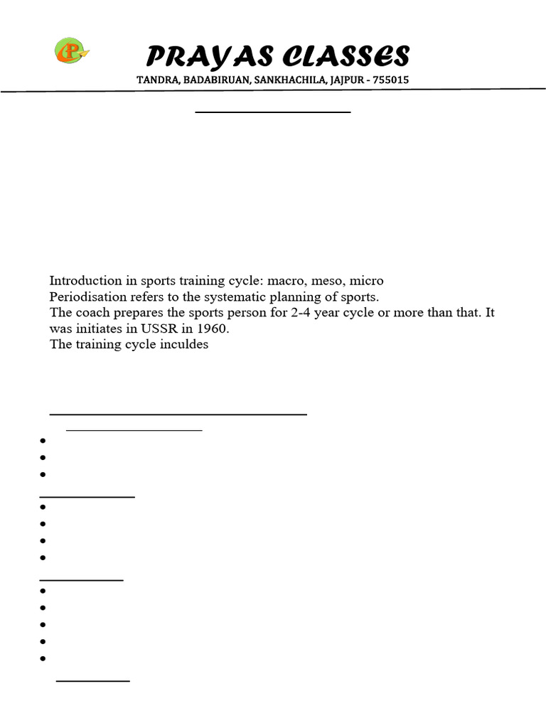 10 Final Training in Sports | PDF | Strength Training | Flexibility ...