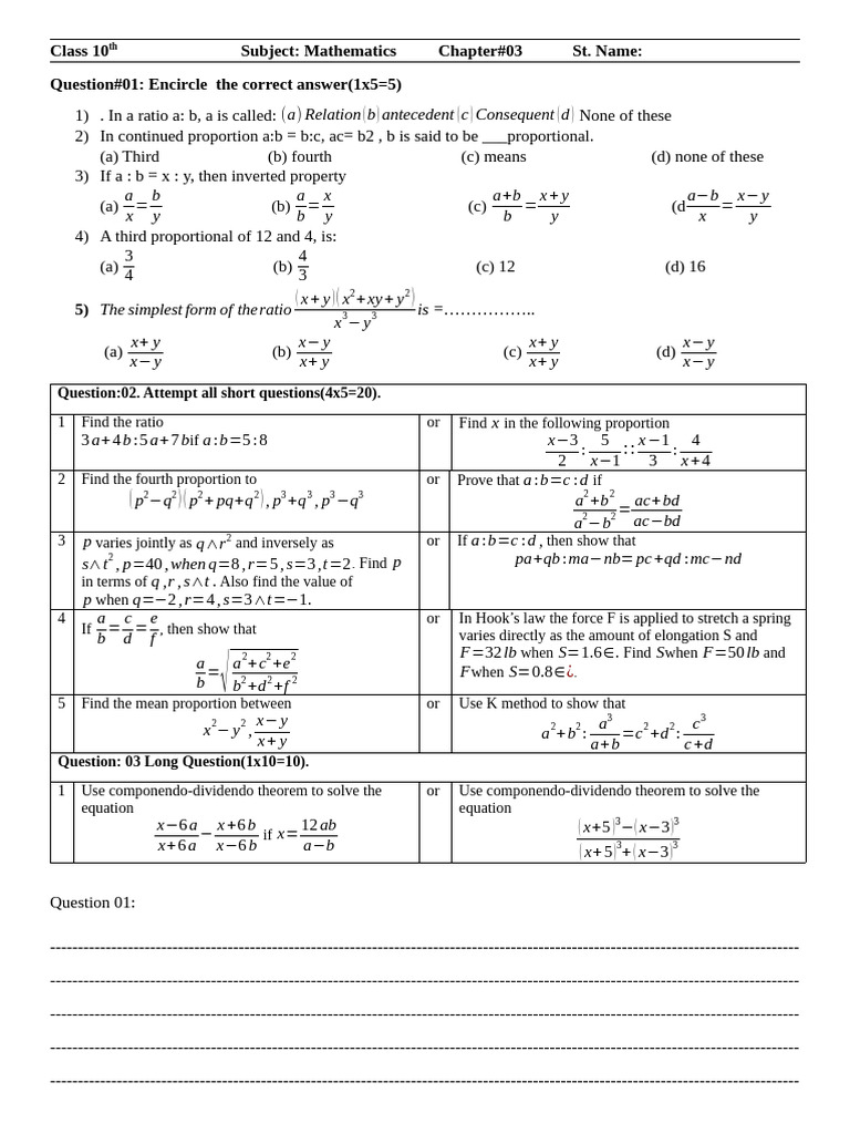 10 math 3 | PDF | Mathematics | Mathematical Objects