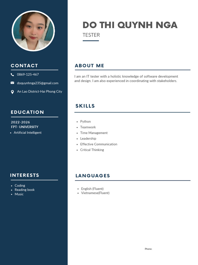 Blue Simple Professional CV Resume | PDF