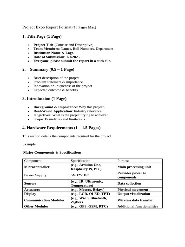 Project Expo Report Guidelines | PDF | Debugging | Software Testing