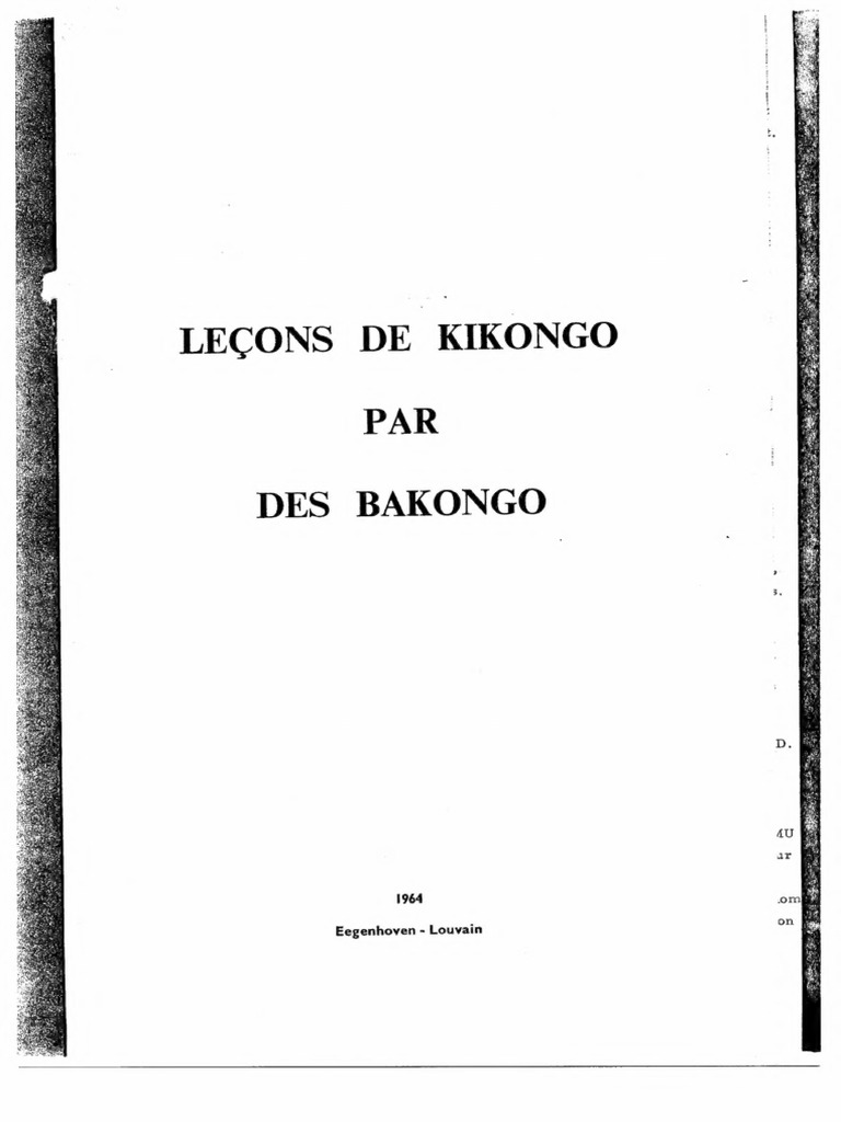 Leçons Pratiques de Kikongo | PDF | Syllabe | Linguistique