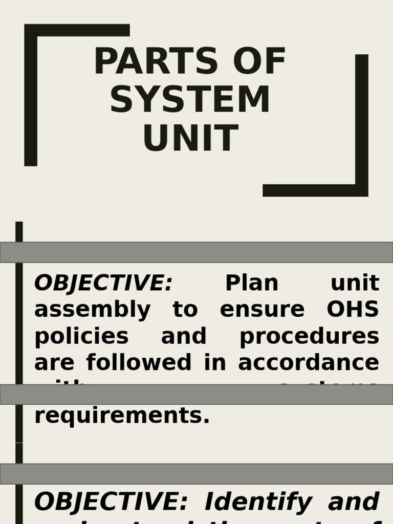 Parts of A System Unit | PDF