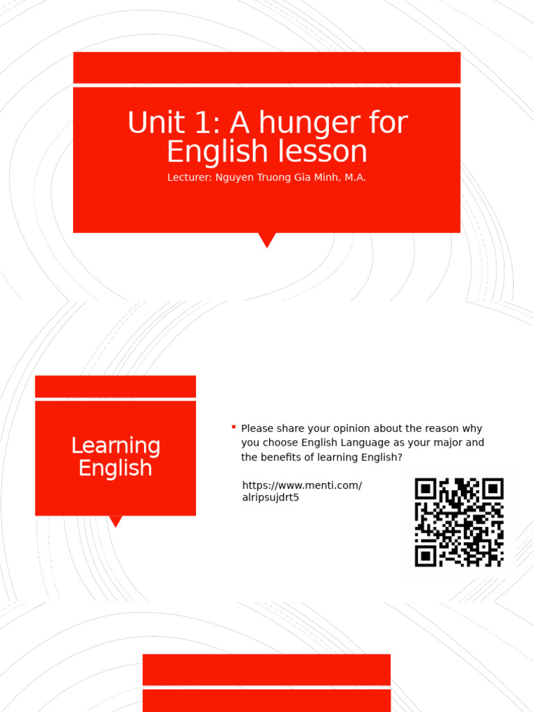 A Hunger For English Lessons P1 | PDF