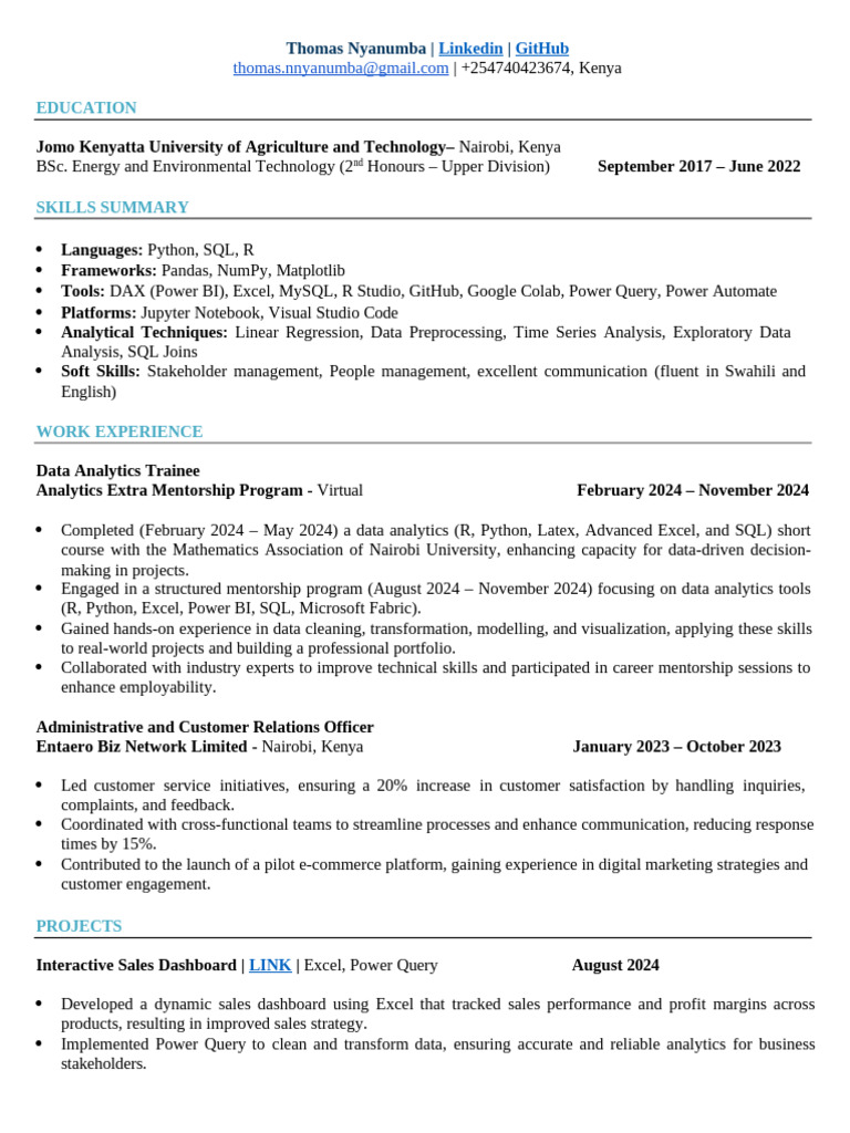 Data Analyst Profile: Skills & Experience | PDF | Analytics | Data Analysis
