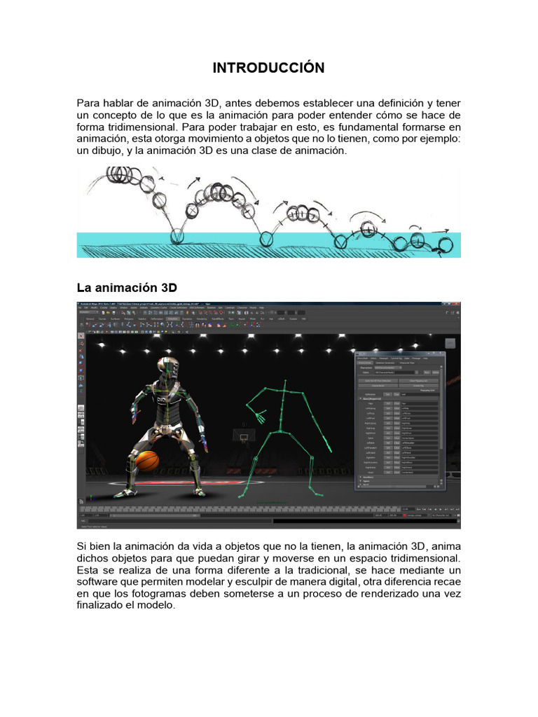 Introducción a la Animación 3D | PDF | Animación | Dimensión